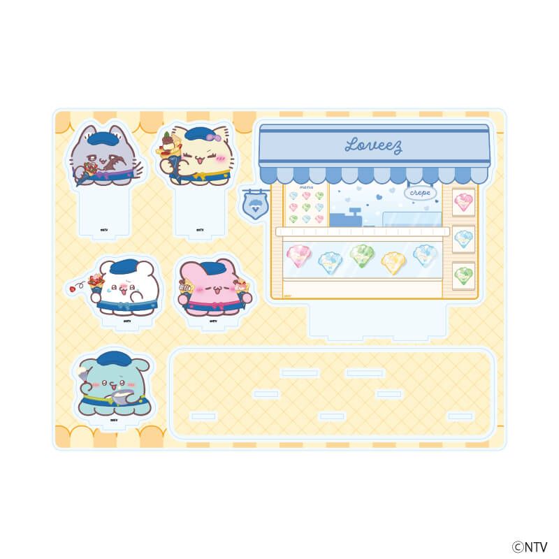 アクリルジオラマ「らぶいーず」01/集合デザイン クレープver.(描き下ろしイラスト)