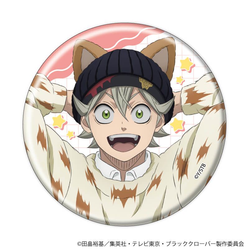 缶バッジ「ブラッククローバー」24/ケモミミカチューシャver. ブラインド(10種)(描き下ろしイラスト)