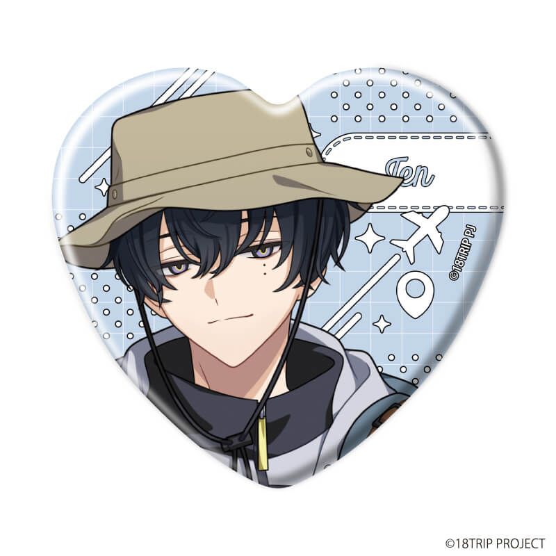ハート型缶バッジ『18TRIP』01/コンプリートセット(全10種)(公式イラスト)