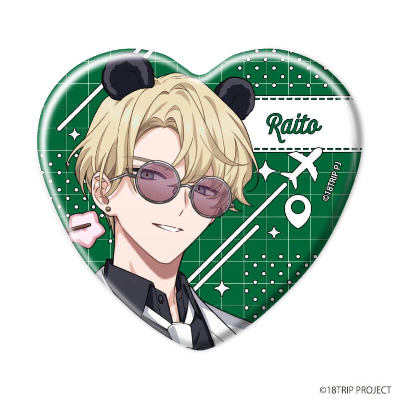 ハート型缶バッジ『18TRIP』02/ブラインド(10種)(公式イラスト)