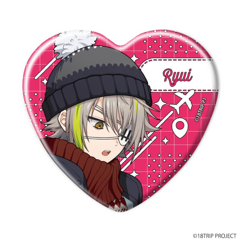 ハート型缶バッジ『18TRIP』02/ブラインド(10種)(公式イラスト)