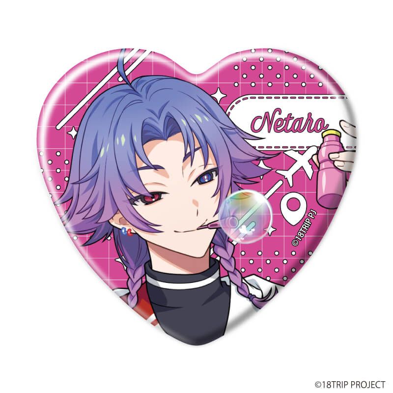 ハート型缶バッジ『18TRIP』02/ブラインド(10種)(公式イラスト)