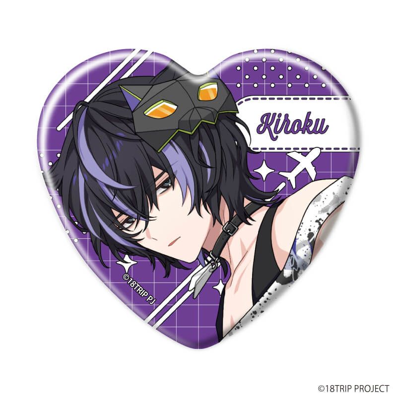 ハート型缶バッジ『18TRIP』01/ブラインド(10種)(公式イラスト)