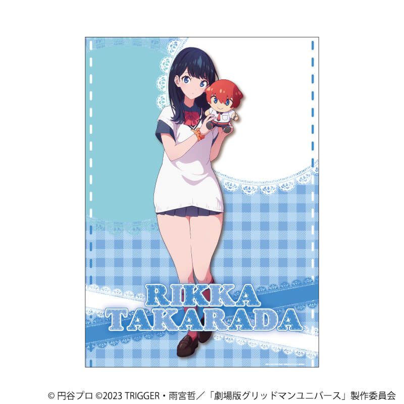 A3クリアポスター「グリッドマンユニバース」01/宝多六花 ぬいぐるみと一緒ver.(描き下ろしイラスト)