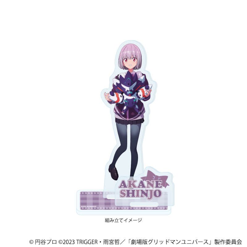 アクリルスタンドプレート「グリッドマンユニバース」31/新条アカネ ぬいぐるみと一緒ver.(描き下ろしイラスト)