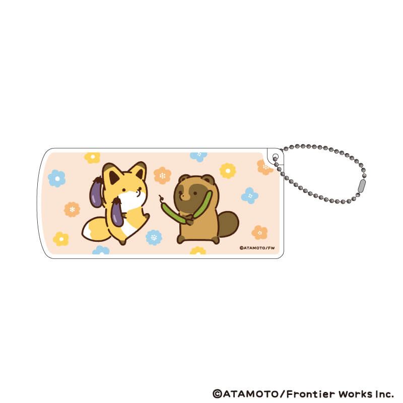 スライド式小物ケース「タヌキとキツネ」02/B(公式イラスト)