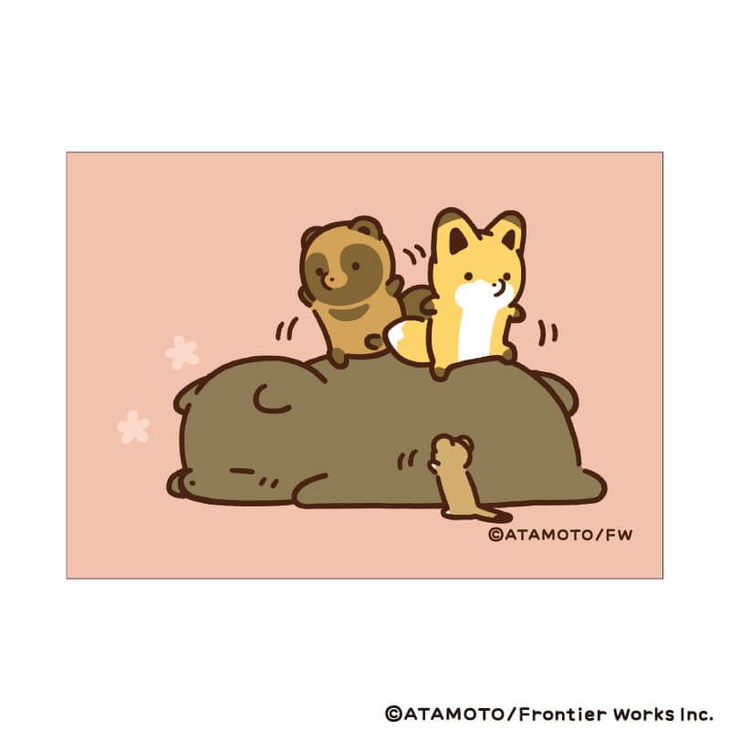 キャンバスボードミニ「タヌキとキツネ」01/コンプリートセット(全8種)(公式&描き下ろしイラスト)