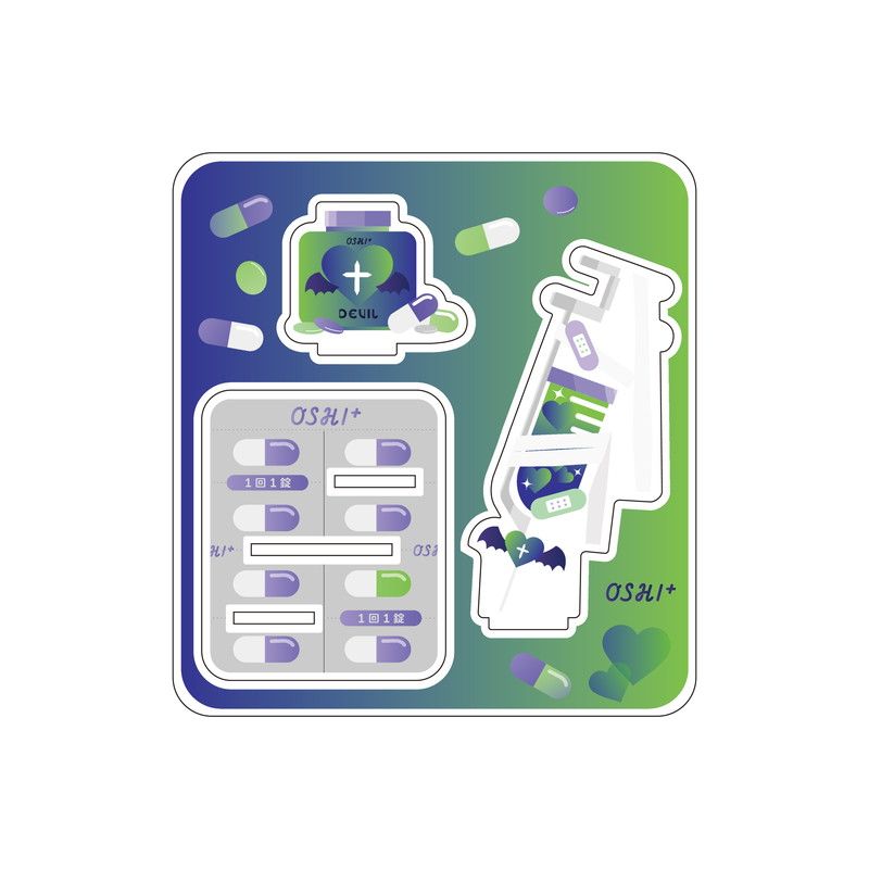 推し活背景ジオラマぷち16/やみかわ(パープル＆グリーン)【推し活】