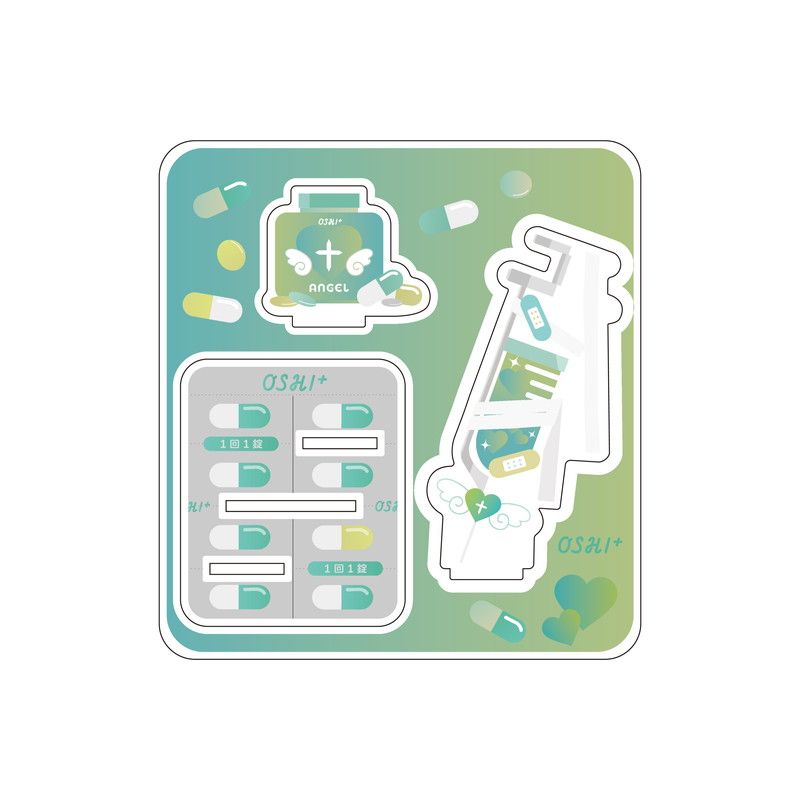 推し活背景ジオラマぷち13/やみかわ(グリーン＆イエロー)【推し活】