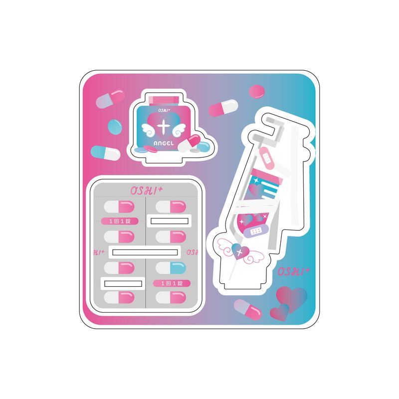 推し活背景ジオラマぷち12/やみかわ(ピンク＆ライトブルー)【推し活】