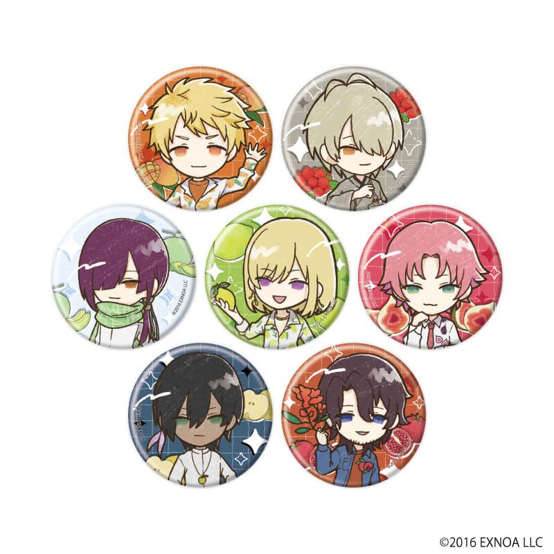 缶バッジ「文豪とアルケミスト」52/フルーツver. コンプリートセット(全7種)(グラフアートイラスト)