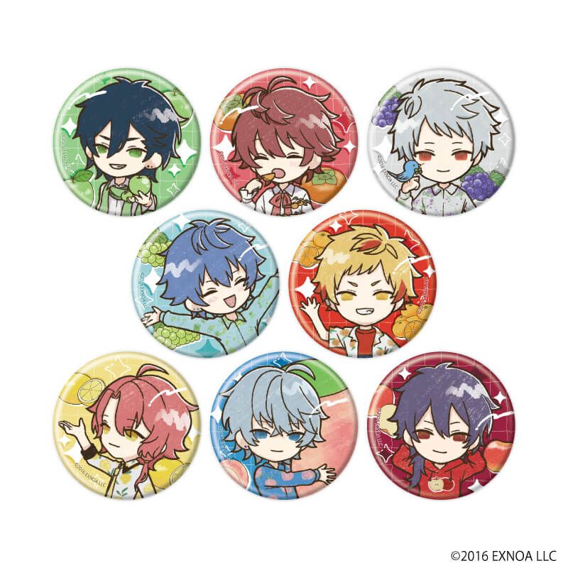 缶バッジ「文豪とアルケミスト」51/フルーツver. コンプリートセット(全8種)(グラフアートイラスト)