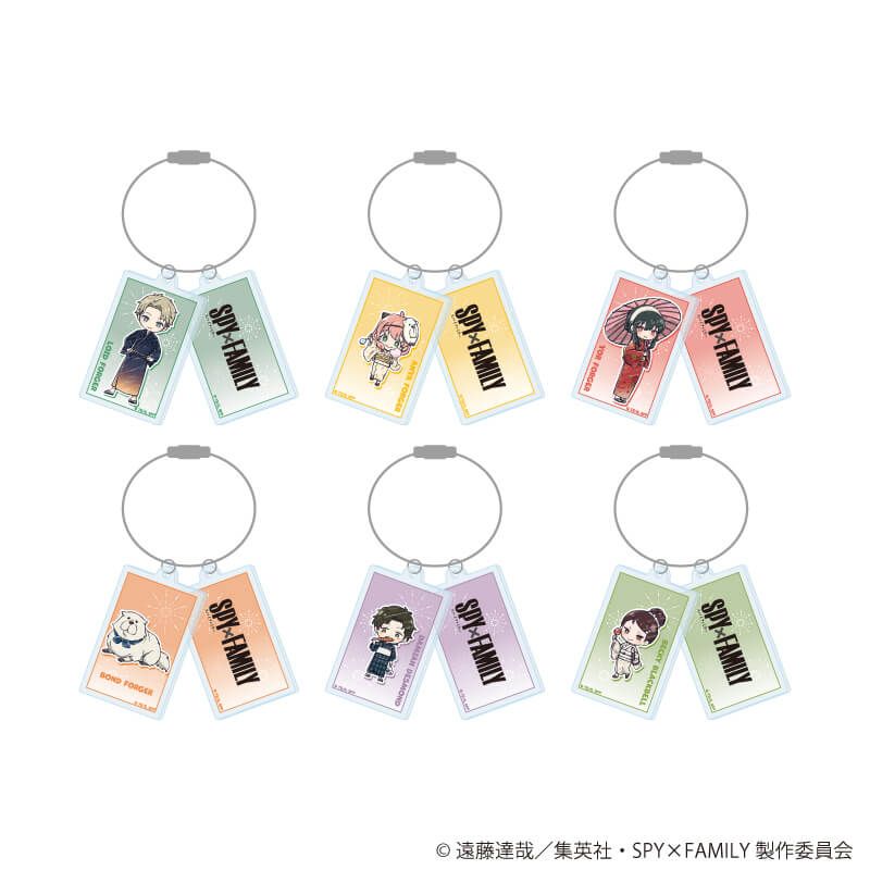 SPY×FAMILY グラフアート トレーディング2連アクリルキーホルダー 浴衣Ver. 【全6種】コンプリートセット