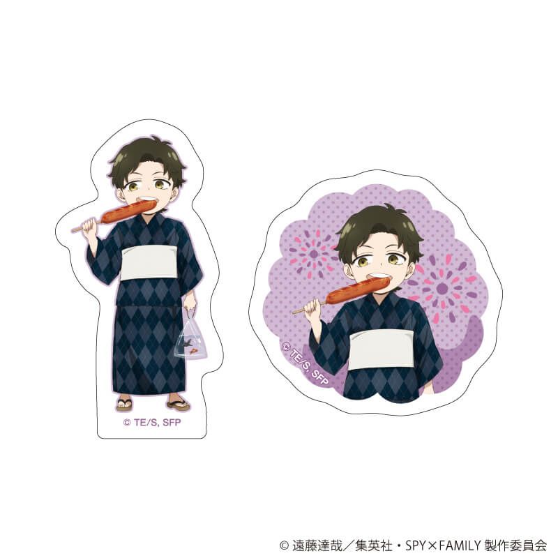 SPY×FAMILY クリアスマホステッカー2枚セット ダミアン・デズモンド 浴衣Ver.