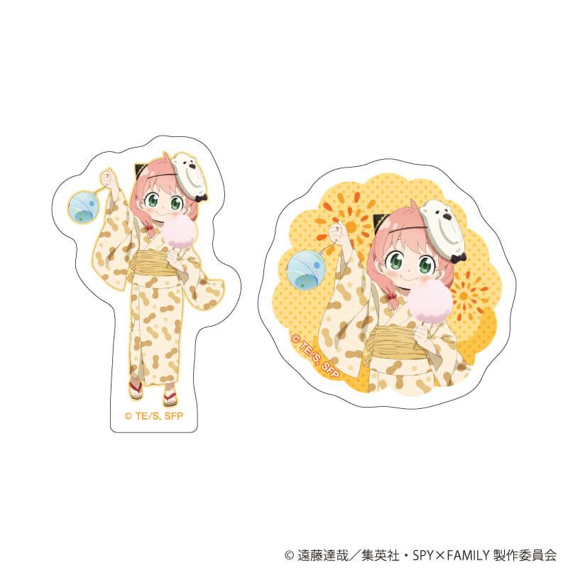 SPY×FAMILY クリアスマホステッカー2枚セット アーニャ・フォージャー 浴衣Ver.