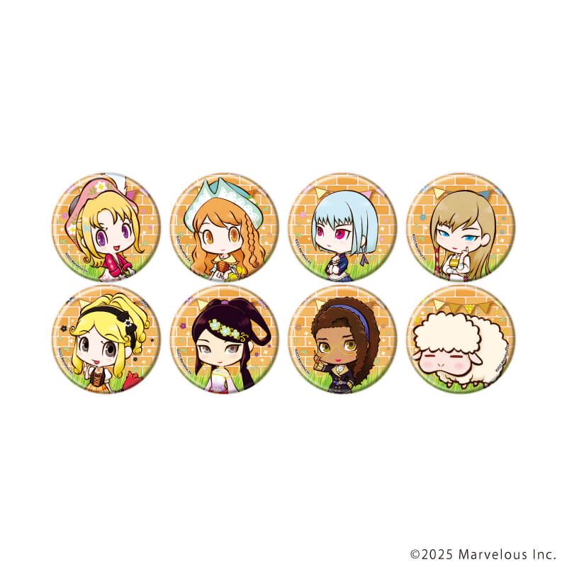 缶バッジ「牧場物語 Let's！風のグランドバザール」02/コンプリートセット(全8種)(公式イラスト)