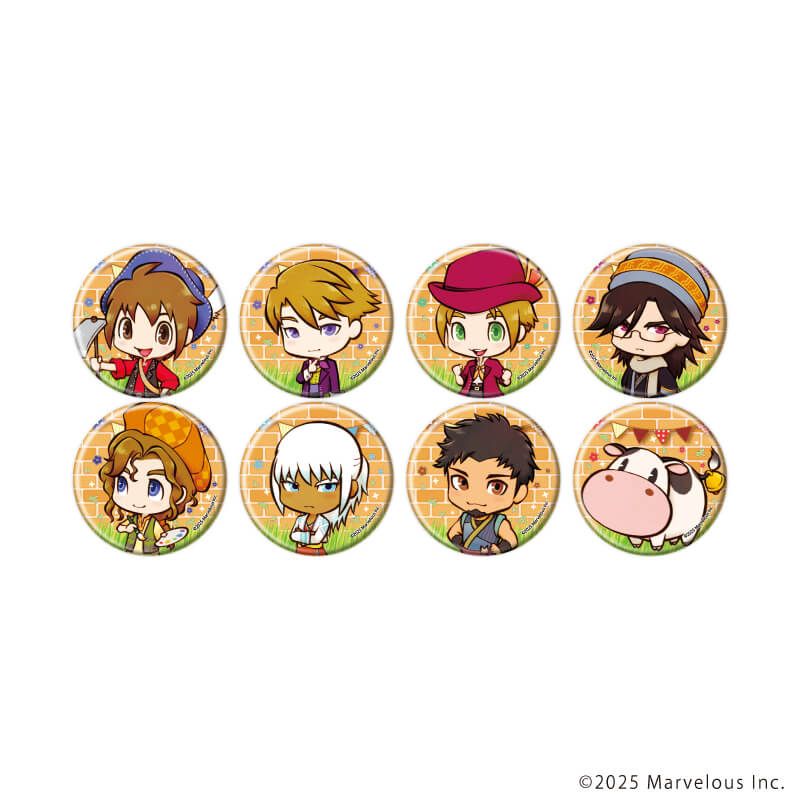 缶バッジ「牧場物語 Let's！風のグランドバザール」01/コンプリートセット(全8種)(公式イラスト)