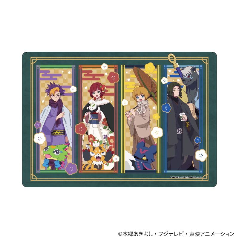 キャラクリアケース「DIGIMON BEATBREAK」01/集合デザイン 冬和服ver.(描き下ろしイラスト)