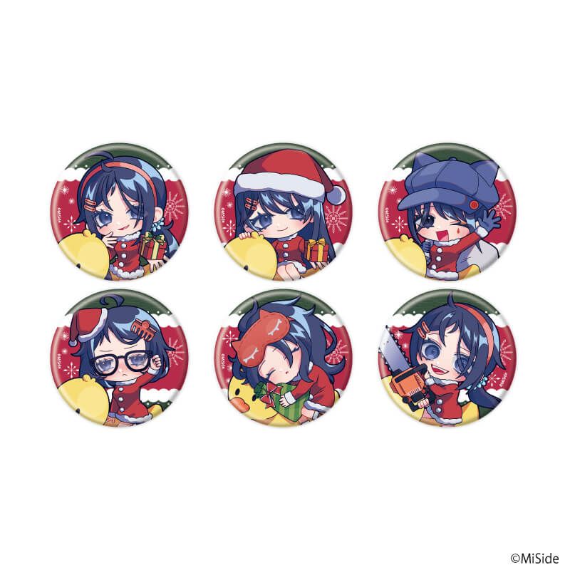 缶バッジ「MiSide : ミサイド」02/クリスマスver. コンプリートセット(全6種)(ミニキャライラスト)