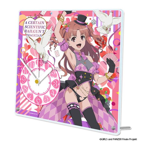 とある科学の超電磁砲T 描き下ろしアクリル置時計【白井黒子】マジシャンver.