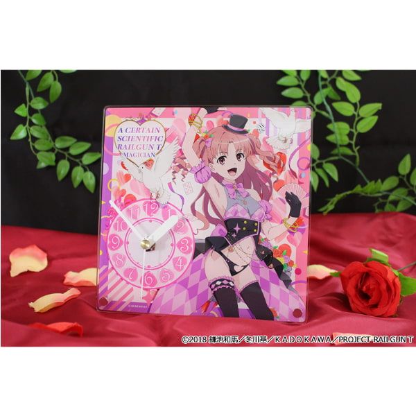 とある科学の超電磁砲T 描き下ろしアクリル置時計【白井黒子】マジシャンver.