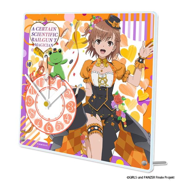 とある科学の超電磁砲T 描き下ろしアクリル置時計【御坂美琴】マジシャンver.