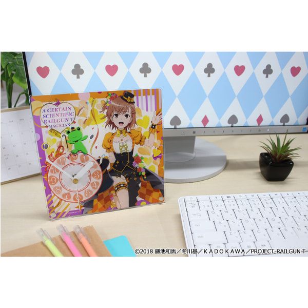 とある科学の超電磁砲T 描き下ろしアクリル置時計【御坂美琴】マジシャンver.