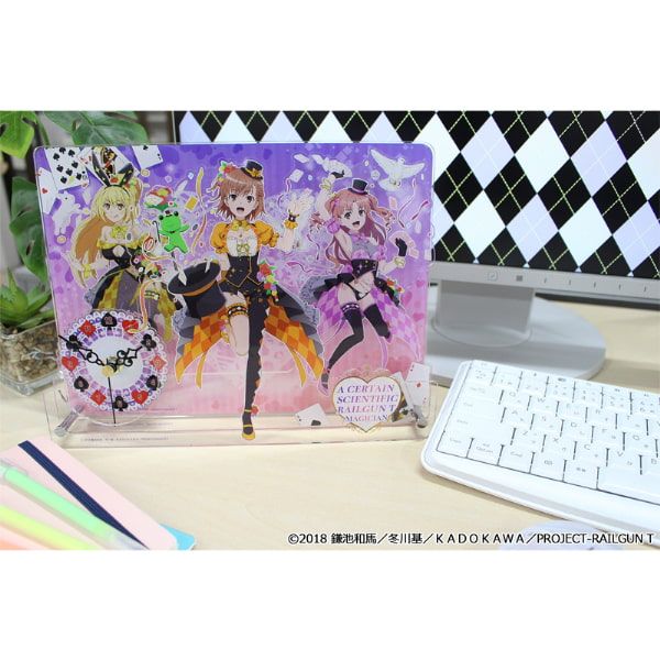 とある科学の超電磁砲T 描き下ろしBIGアクリル置時計【マジシャンver.】