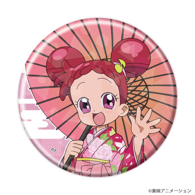 ホログラム缶バッジ(57mm)「おジャ魔女どれみドッカ～ン！」01/袴・番傘ver. コンプリートセット(全7種)(描き下ろしイラスト)
