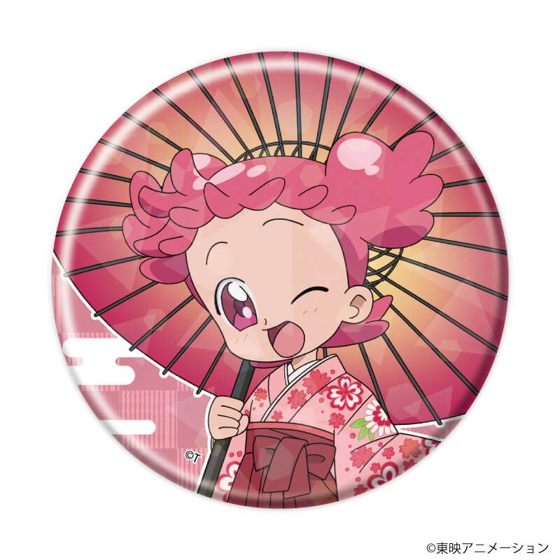 ホログラム缶バッジ(57mm)「おジャ魔女どれみドッカ～ン！」01/袴・番傘ver. コンプリートセット(全7種)(描き下ろしイラスト)