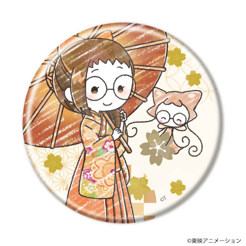 ホログラム缶バッジ(57mm)「おジャ魔女どれみドッカ～ン！」02/袴・番傘ver. ブラインド(7種)(グラフアートイラスト)