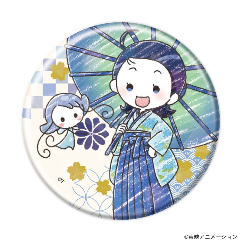 ホログラム缶バッジ(57mm)「おジャ魔女どれみドッカ～ン！」02/袴・番傘ver. ブラインド(7種)(グラフアートイラスト)