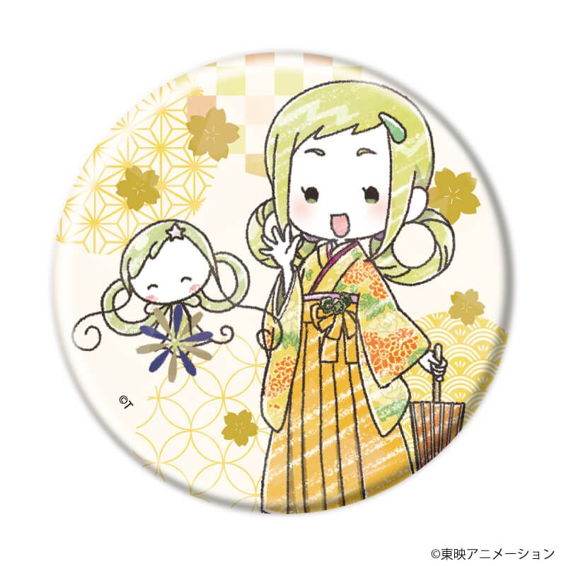 ホログラム缶バッジ(57mm)「おジャ魔女どれみドッカ～ン！」02/袴・番傘ver. ブラインド(7種)(グラフアートイラスト)