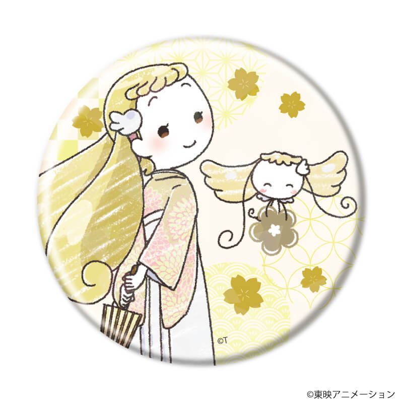 ホログラム缶バッジ(57mm)「おジャ魔女どれみドッカ～ン！」02/袴・番傘ver. ブラインド(7種)(グラフアートイラスト)