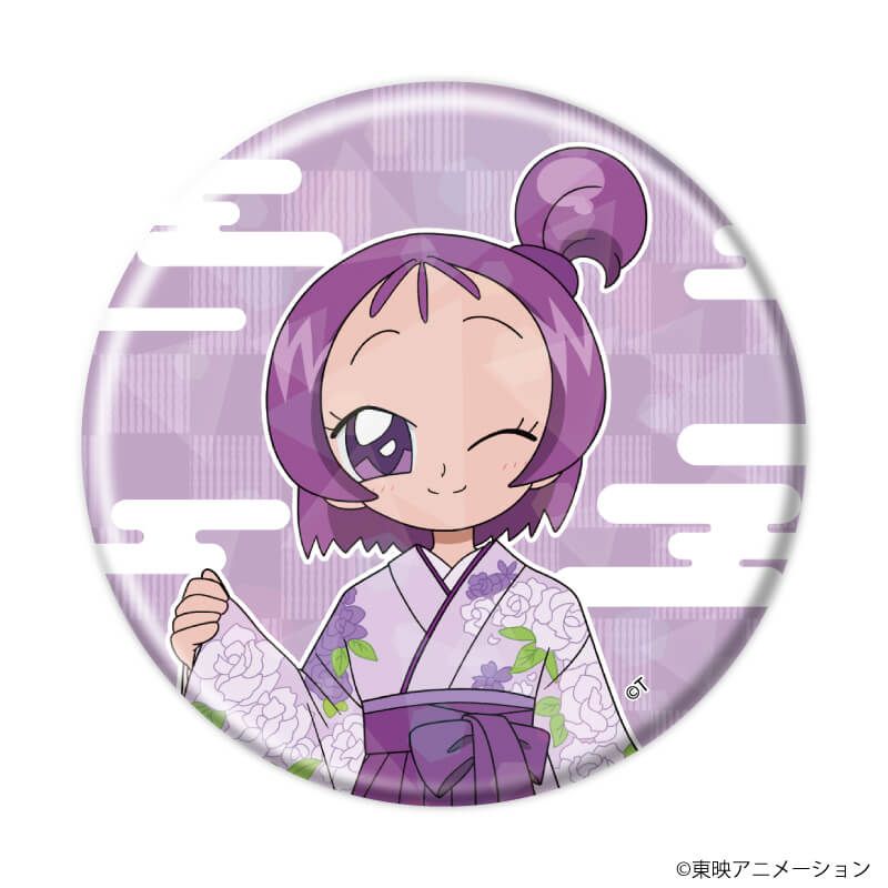 ホログラム缶バッジ(57mm)「おジャ魔女どれみドッカ～ン！」01/袴・番傘ver. ブラインド(7種)(描き下ろしイラスト)