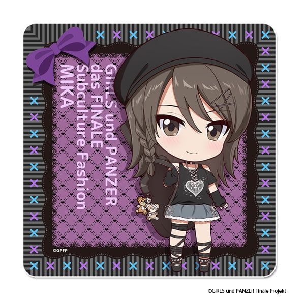 ガールズ＆パンツァー 最終章 ぷちちょこラバーマットコースター【ミカ】サブカルファッションver.