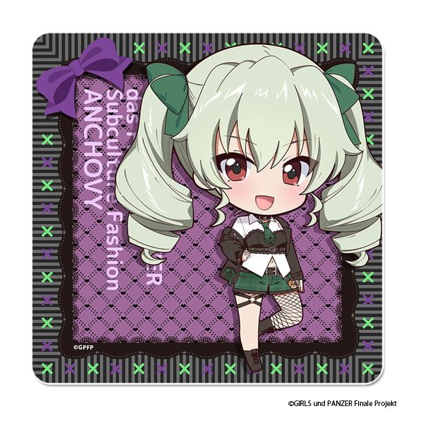 ガールズ＆パンツァー 最終章 ぷちちょこラバーマットコースター【アンチョビ】サブカルファッションver.