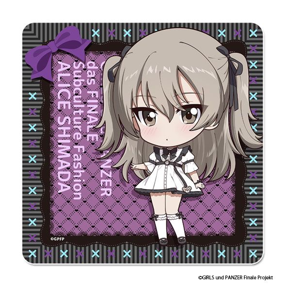 ガールズ＆パンツァー 最終章 ぷちちょこラバーマットコースター【島田愛里寿】サブカルファッションver.