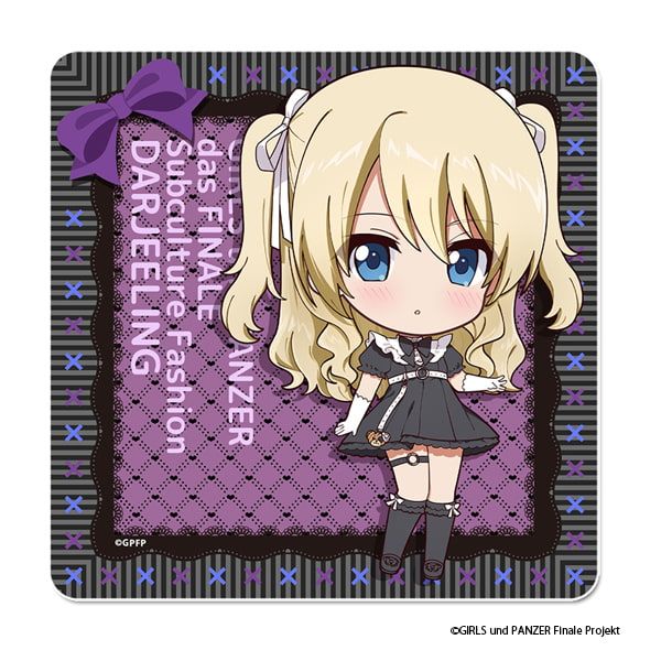 ガールズ＆パンツァー 最終章 ぷちちょこラバーマットコースター【ダージリン】サブカルファッションver.