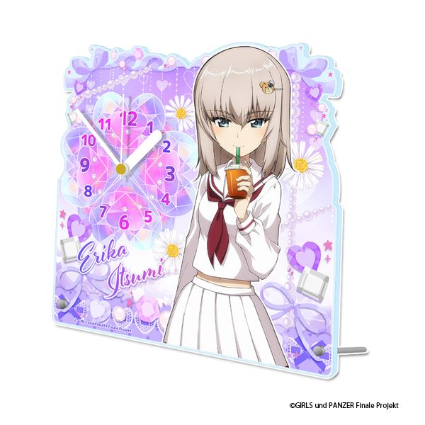 ガールズ＆パンツァー 最終章 描き下ろし アクリル置時計【逸見エリカ】ギャル制服ver.