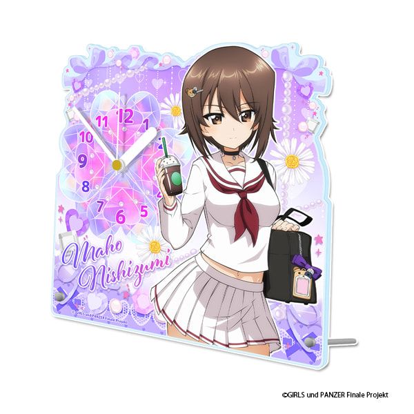 ガールズ＆パンツァー 最終章 描き下ろし アクリル置時計【西住まほ】ギャル制服ver.