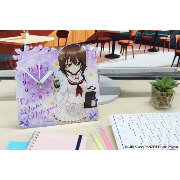 ガールズ＆パンツァー 最終章 描き下ろし アクリル置時計【西住まほ】ギャル制服ver.