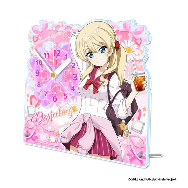 ガールズ＆パンツァー 最終章 描き下ろし アクリル置時計【ダージリン】ギャル制服ver.