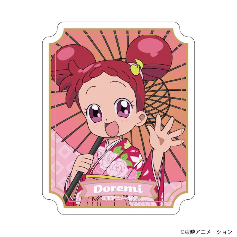 ダイカットステッカー「おジャ魔女どれみドッカ～ン！」08/春風どれみ 袴・番傘ver.(描き下ろしイラスト)
