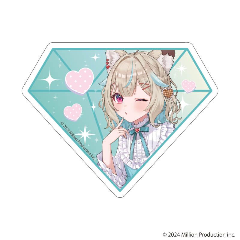 ダイカットステッカー「Million Production」09/甘狼このみ dreamy ver.(描き起こしイラスト)