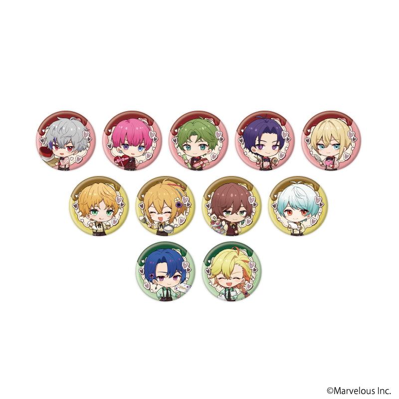 缶バッジ「千銃士:Rhodoknight」52/バレンタインver. コンプリートセット(全11種)(ミニキャライラスト)