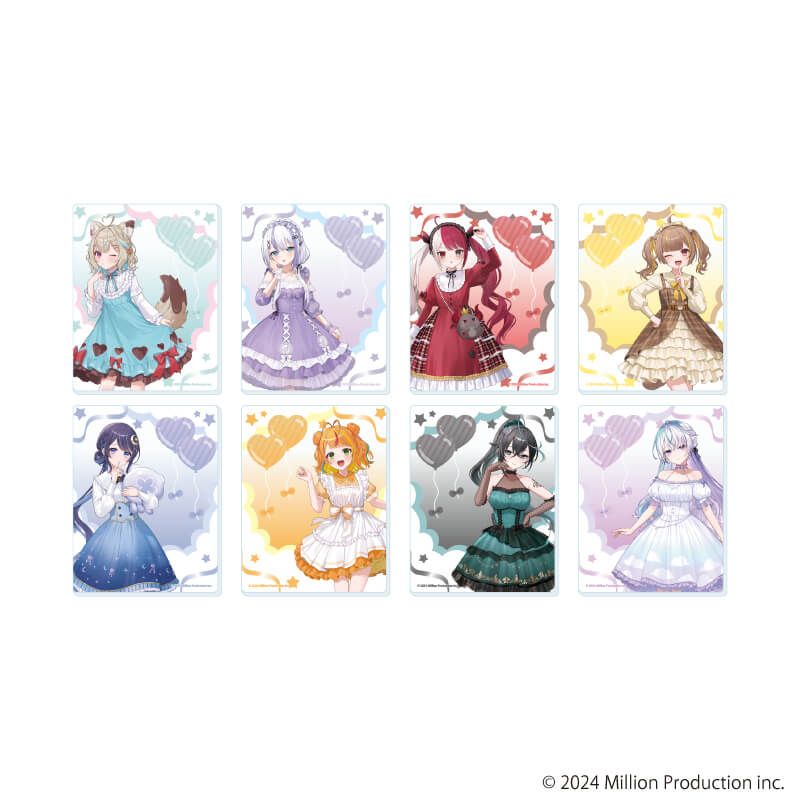 アクリルカード「Million Production」02/dreamy ver. ブラインド(8種)(描き起こしイラスト)