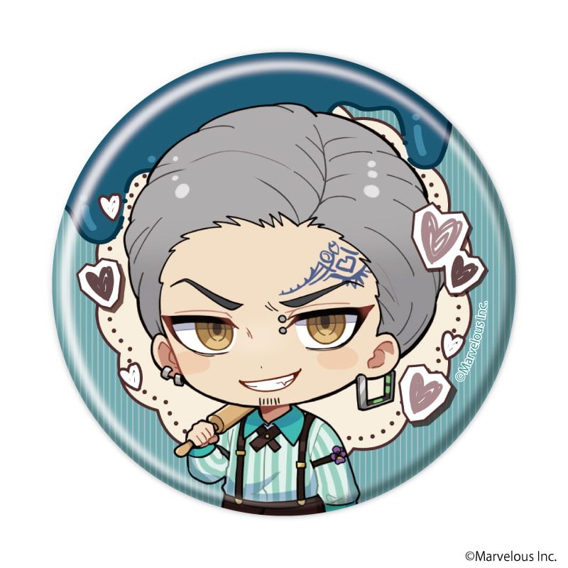 缶バッジ「千銃士:Rhodoknight」54/バレンタインver. ブラインド(10種)(ミニキャライラスト)