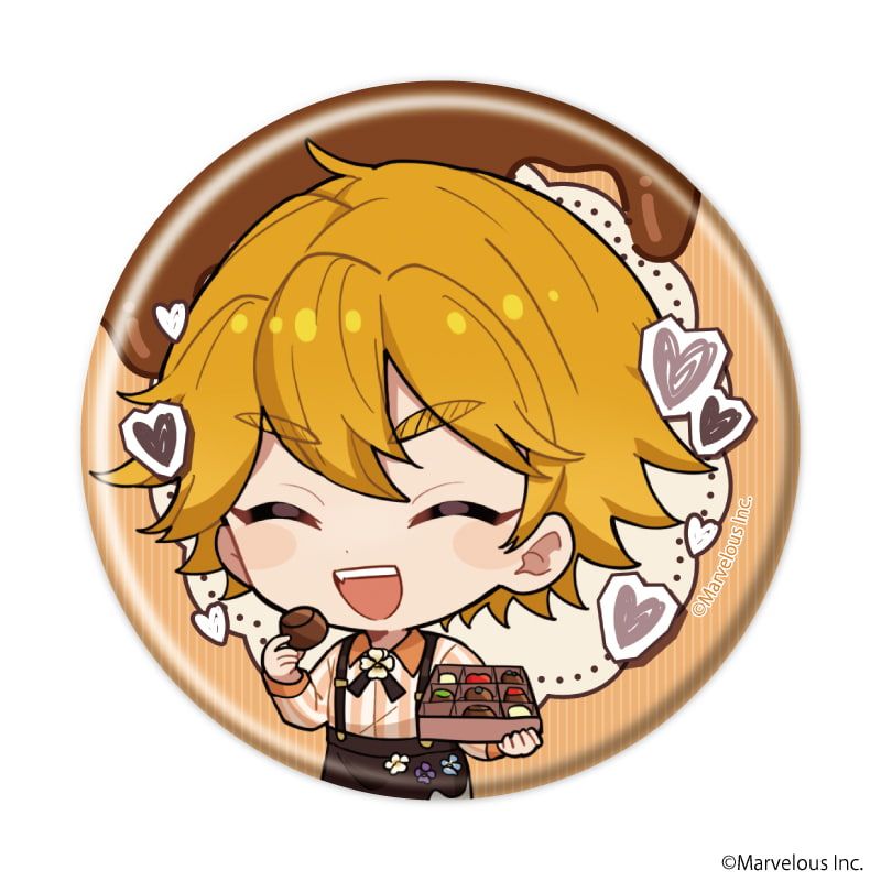 缶バッジ「千銃士:Rhodoknight」54/バレンタインver. ブラインド(10種)(ミニキャライラスト)