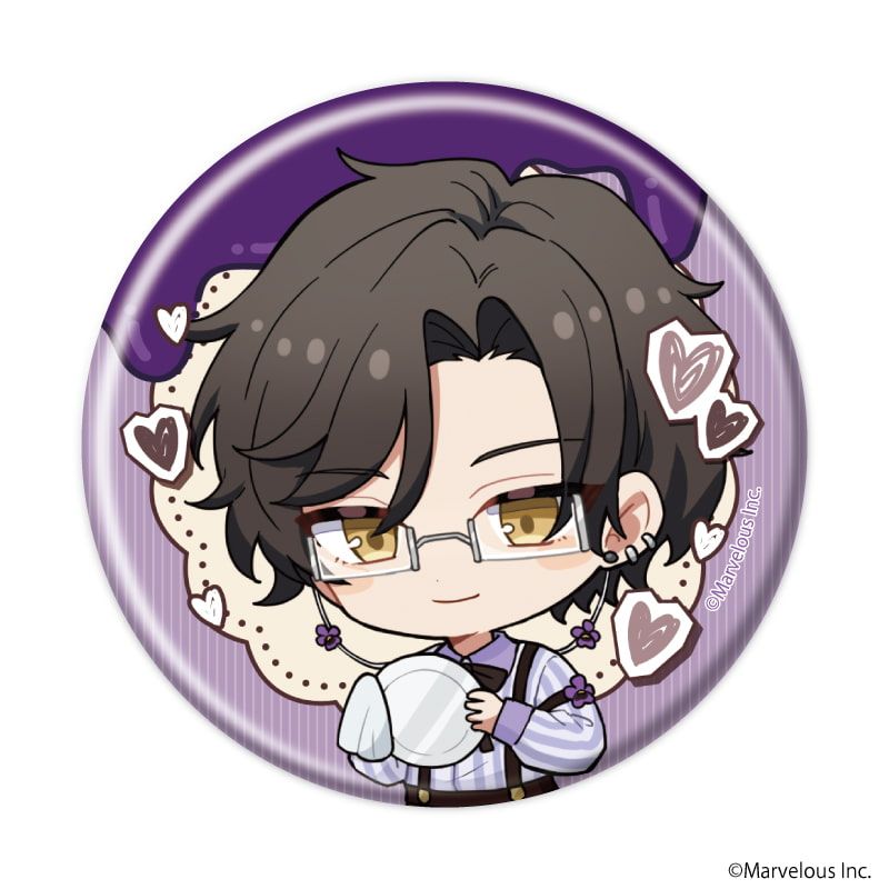 缶バッジ「千銃士:Rhodoknight」54/バレンタインver. ブラインド(10種)(ミニキャライラスト)